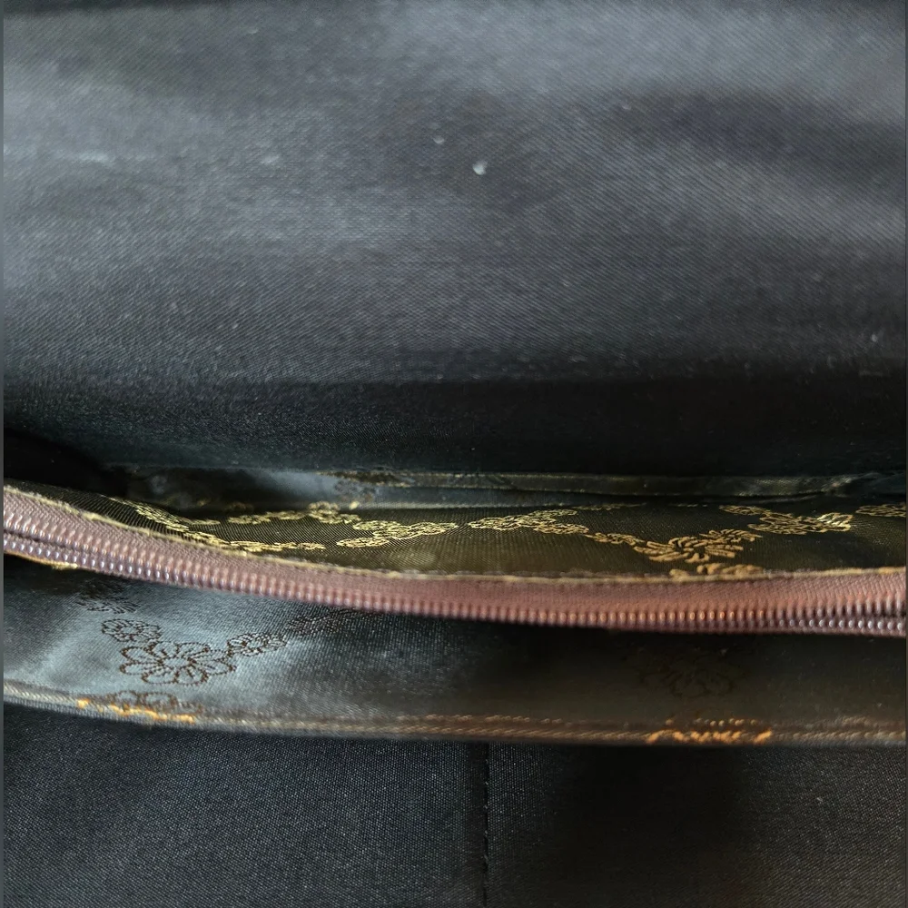 American Bling Western Black Faux Leather Wallet Turquoise Concho‎ Embellishment